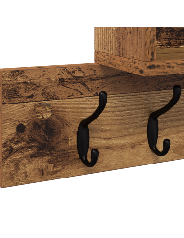 Appendiabiti a muro Legno vecchio 100 x 12 x 43,5 cm