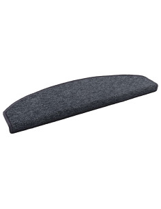 Tappetini per scale autoadesivi 15 pcs Grigio scuro e blu