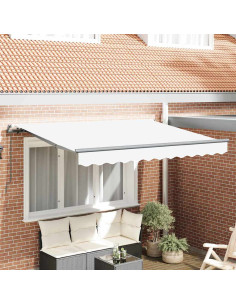 Tenda Retrattile Bianco 300 x 200 cm Tessuto