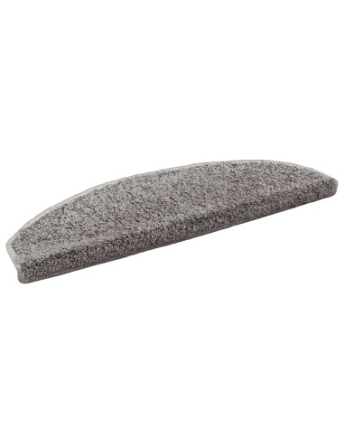 Tappetini per scale autoadesivi Semicircolare 15 pcs Grigio