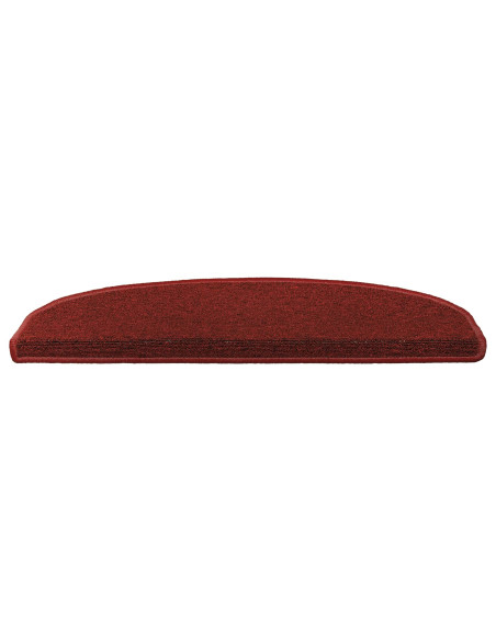 Tappetini per scale autoadesivi 15 pcs Rosso Bordeaux