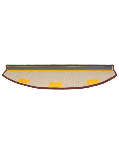 Tappetini per scale autoadesivi 15 pcs Rosso Bordeaux