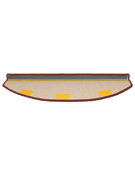 Tappetini per scale autoadesivi 15 pcs Rosso Bordeaux