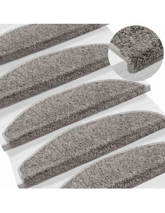 Tappetini per scale autoadesivi Semicircolare 15 pcs Grigio 2