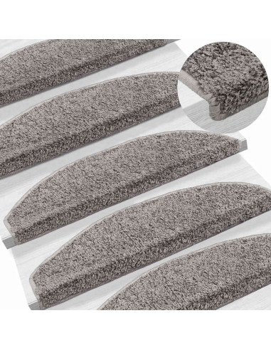 Tappetini per scale autoadesivi Semicircolare 15 pcs Grigio