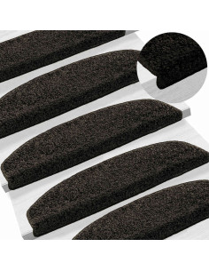 Tappetini per scale autoadesivi Semicircolare 15 pcs Antracite 2