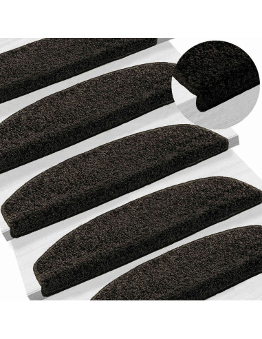 Tappetini per scale autoadesivi Semicircolare 15 pcs Antracite