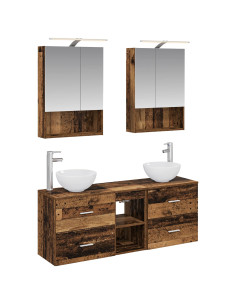 Set di Armadi da Bagno 5 pcs Legno antico 50 x 14,5 x 70 cm