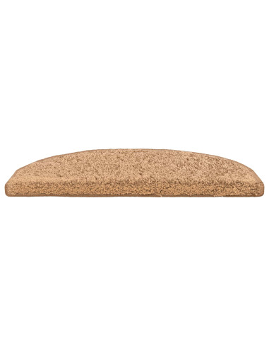 Tappetini per scale autoadesivi 15 pcs Beige 80 x 24,5 x 3,5 cm
