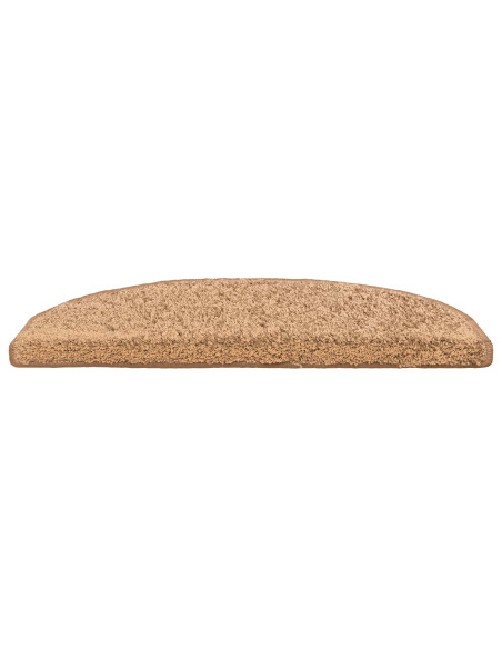 Tappetini per scale autoadesivi 15 pcs Beige 80 x 24,5 x 3,5 cm