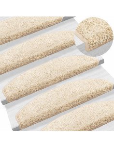 Tappetini per scale autoadesivi 15 pcs Marrone Chiaro 2