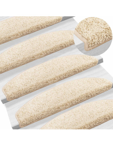 Tappetini per scale autoadesivi 15 pcs Marrone Chiaro