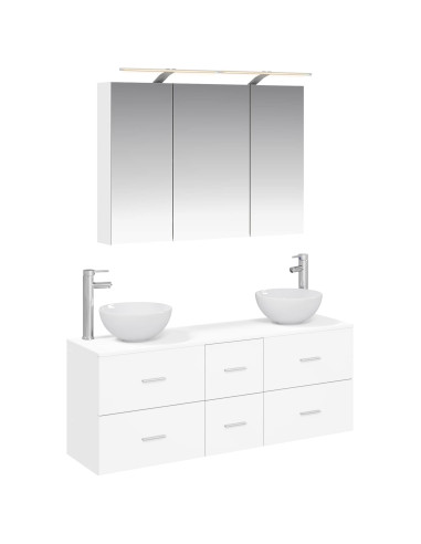 Set di mobili per il bagno 4 pcs Bianco