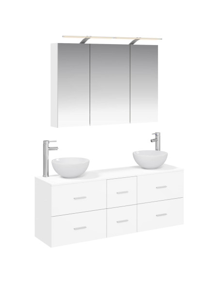Set di mobili per il bagno 4 pcs Bianco