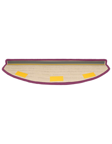Tappetini per scale autoadesivi 15 pcs Viola 80 x 24,5 x 3,5 cm