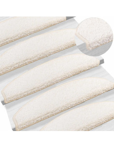 Tappetini per scale autoadesivi Semicircolare 15 pcs Bianco 2