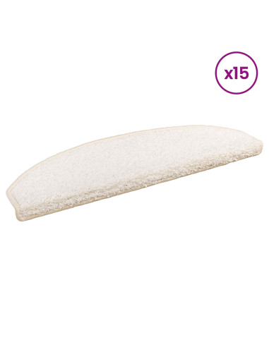 Tappetini per scale autoadesivi Semicircolare 15 pcs Bianco