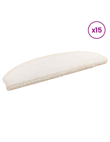 Tappetini per scale autoadesivi Semicircolare 15 pcs Bianco