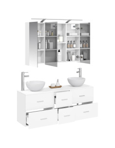 Set di mobili per il bagno 4 pcs Bianco 2