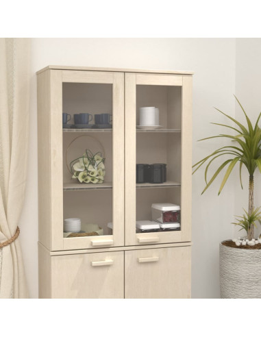 Piano Credenza HAMAR ambra 85x35x100 cm Legno Massello di Pino