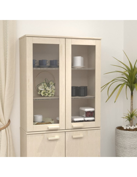 Piano Credenza HAMAR ambra 85x35x100 cm Legno Massello di Pino