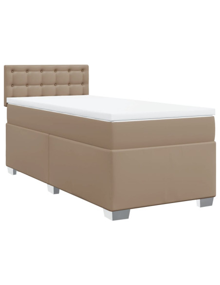 Giroletto a Molle con Materasso Cappuccino 90x200 cm Similpelle