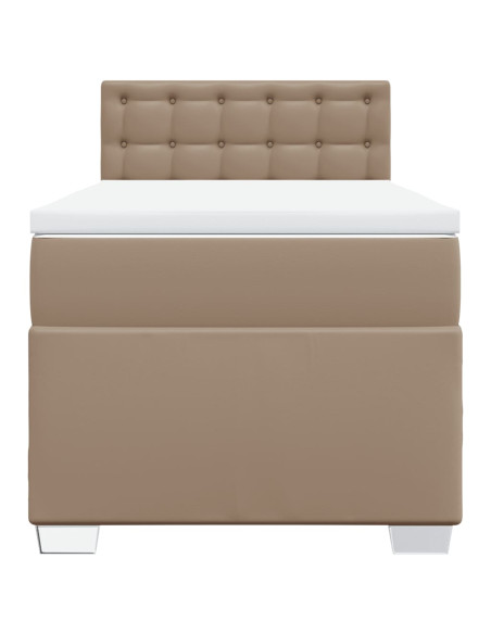Giroletto a Molle con Materasso Cappuccino 90x200 cm Similpelle