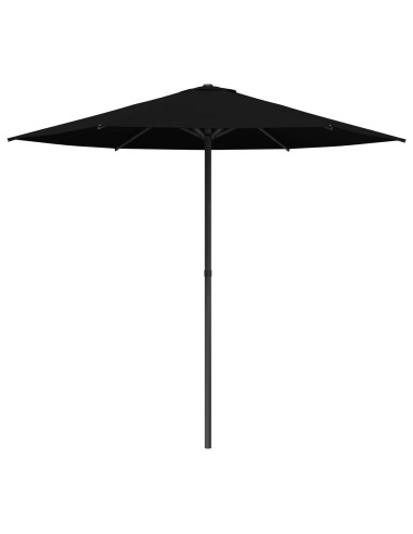 Ombrello da giardino 230 x 230 cm Poliestere Rettangolare Nero