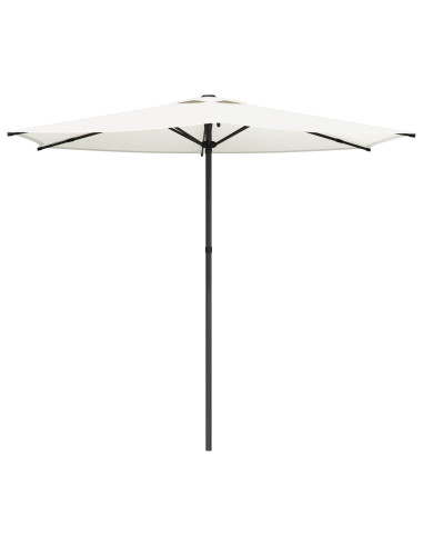 Ombrello da giardino 270 x 270 cm Poliestere Rettangolare Crema
