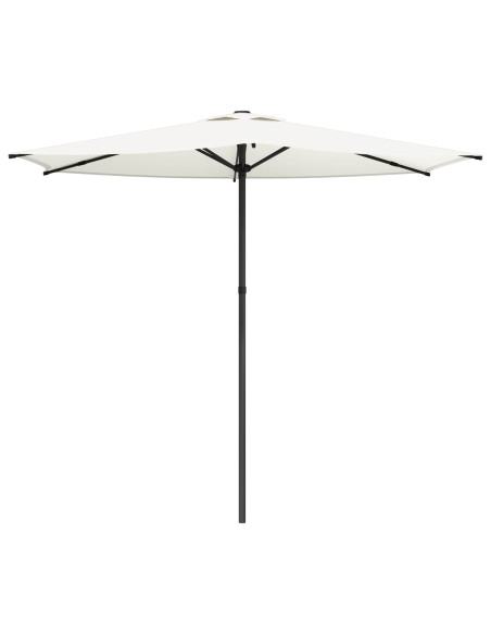Ombrello da giardino 270 x 270 cm Poliestere Rettangolare Crema