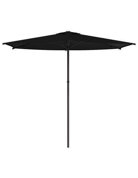 Ombrello da giardino 270 x 270 cm Poliestere Rettangolare Nero