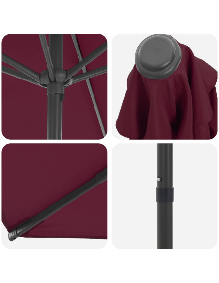 Ombrello da giardino 230 x 230 cm Poliestere Rettangolare