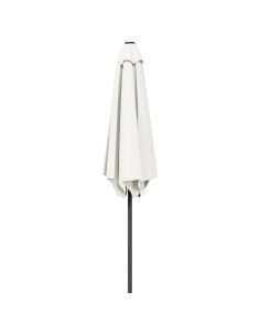 Ombrello da giardino 270 x 270 cm Poliestere Rettangolare Crema 2
