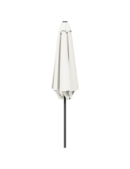 Ombrello da giardino 270 x 270 cm Poliestere Rettangolare Crema