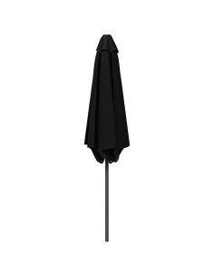 Ombrello da giardino 270 x 270 cm Poliestere Rettangolare Nero 2
