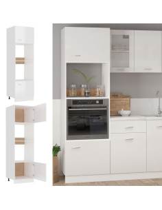 Mobile Microonde “Lyon” Bianco Lucido 60x57x207 cm
