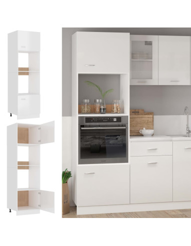 Mobile Microonde “Lyon” Bianco Lucido 60x57x207 cm