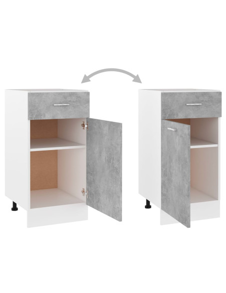 Armadio Inferiore Cassetto Grigio Cemento 40x46x81,5Multistrato