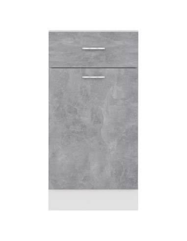 Armadio Inferiore Cassetto Grigio Cemento 40x46x81,5Multistrato