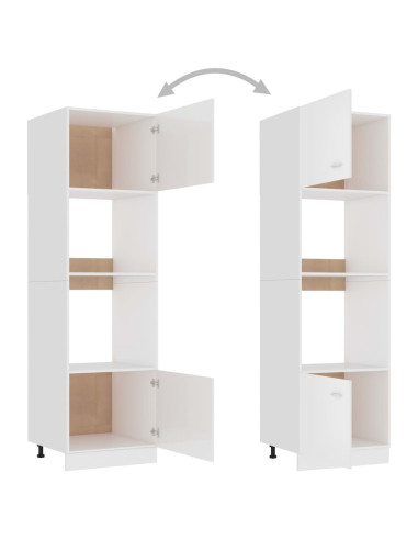 Mobile Microonde “Lyon” Bianco Lucido 60x57x207 cm