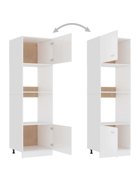 Mobile Microonde “Lyon” Bianco Lucido 60x57x207 cm