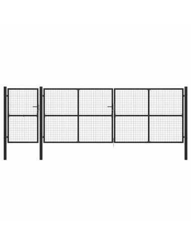Cancello per Giardino in Acciaio 500x150 cm Antracite