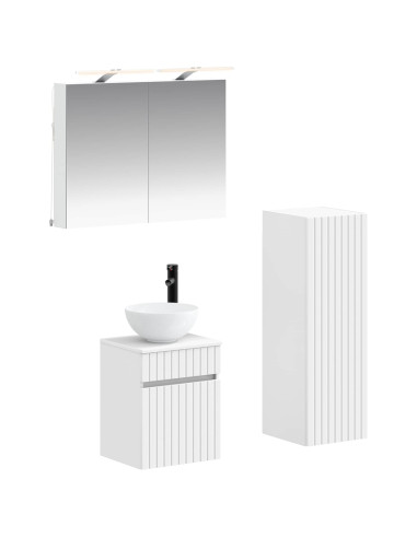 Set di mobili per il bagno 4 pcs Bianco