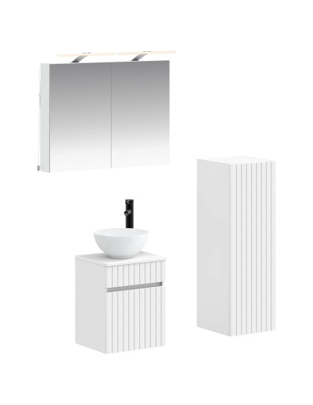 Set di mobili per il bagno 4 pcs Bianco