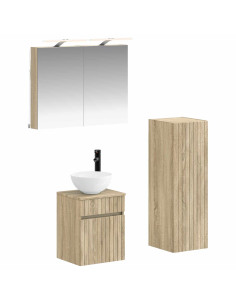 Set di mobili per il bagno 4 pcs Rovere Sonoma