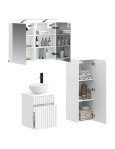 Set di mobili per il bagno 4 pcs Bianco 2