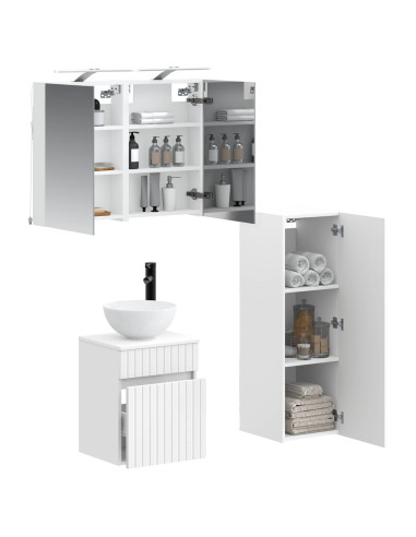 Set di mobili per il bagno 4 pcs Bianco