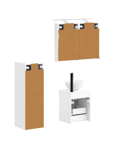 Set di mobili per il bagno 4 pcs Bianco