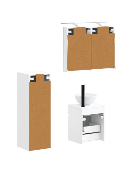 Set di mobili per il bagno 4 pcs Bianco