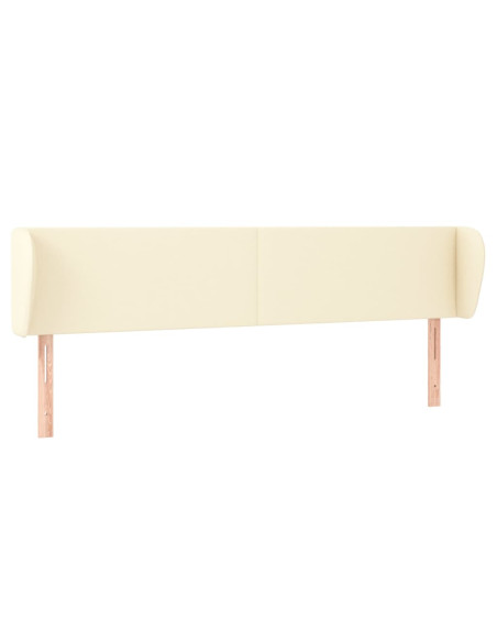 Testiera ad Orecchio Crema 163x23x78/88 cm in Similpelle